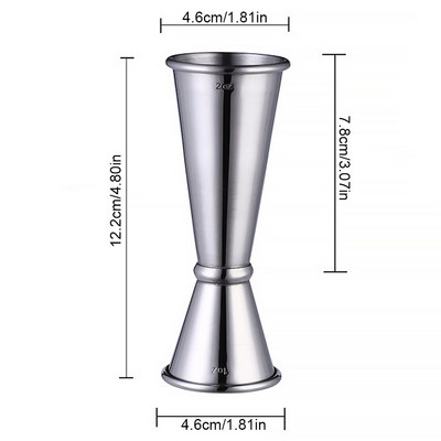 Cocktail Bar Jigger din oțel inoxidabil design japonez Jigger dublu spirit Cupă de măsurare pentru acasă Bar Party Bar Accesorii Club