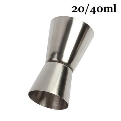 Roostevabast terasest topeltpeaga kokteilisheiker 15/30 ml või 20/40 ml hõbedane kokteilisaiger veinimõõtmisseadme kihiline tass