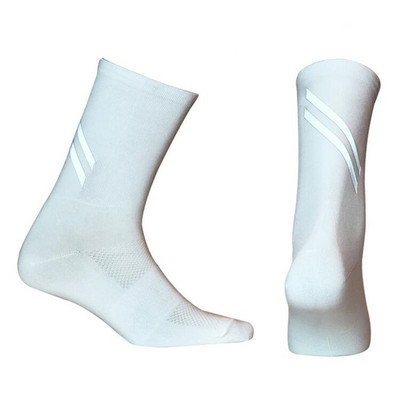 Naujos atspindinčios kompresinės dviračių kojinės bėgimo kojinės plento dviratis dviratis sportinis fitnesas drėgmę sugeriančios lycra sportinės kojinės