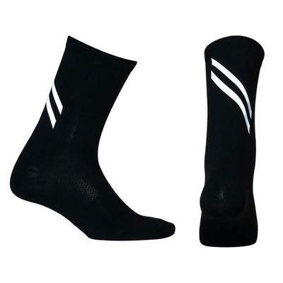 Naujos atspindinčios kompresinės dviračių kojinės bėgimo kojinės plento dviratis dviratis sportinis fitnesas drėgmę sugeriančios lycra sportinės kojinės