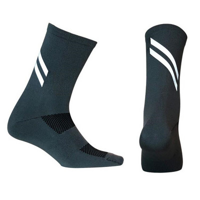 Naujos atspindinčios kompresinės dviračių kojinės bėgimo kojinės plento dviratis dviratis sportinis fitnesas drėgmę sugeriančios lycra sportinės kojinės