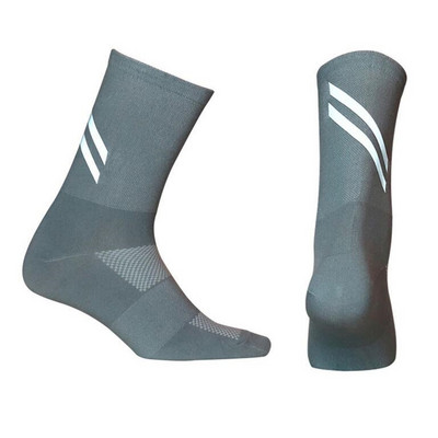 Naujos atspindinčios kompresinės dviračių kojinės bėgimo kojinės plento dviratis dviratis sportinis fitnesas drėgmę sugeriančios lycra sportinės kojinės