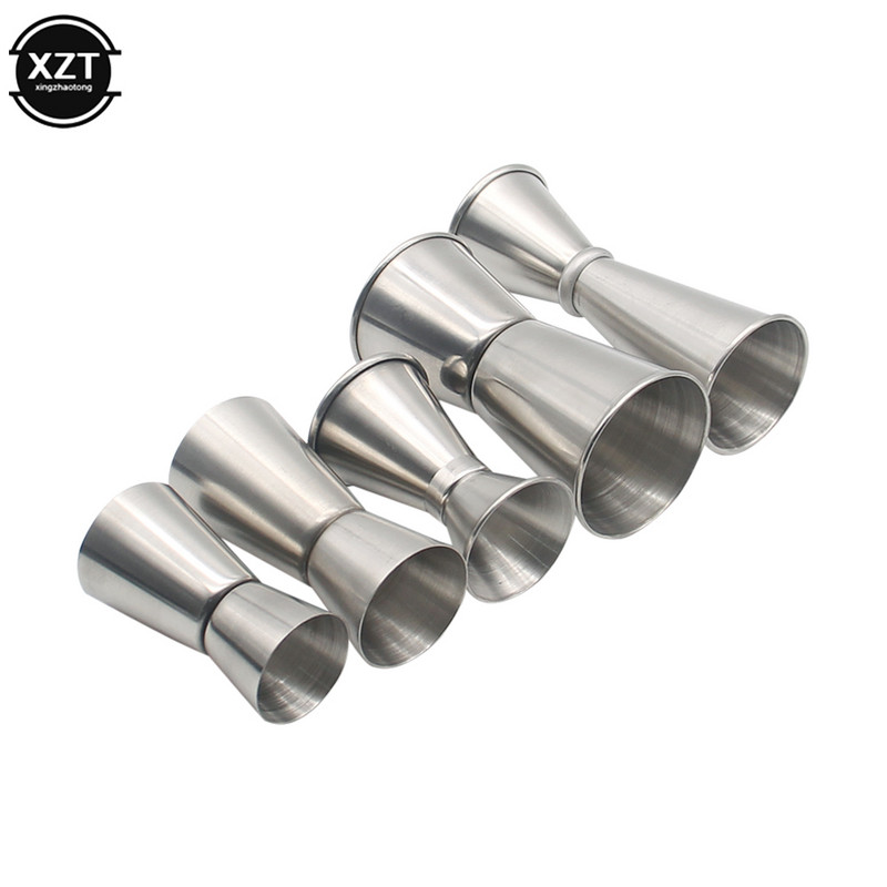 Kokteilių dvigalvis vyno matuoklis nerūdijančio plieno japoniško dizaino „Jigger“ dvasios matavimo puodelis namų aksesuarams baro vakarėliui