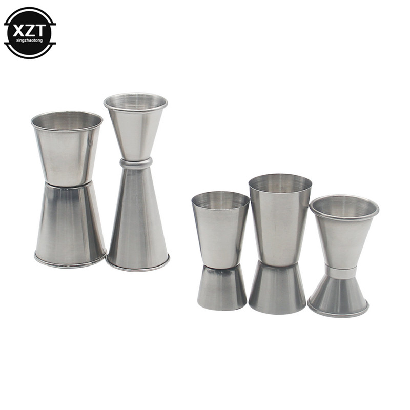 Kokteilių dvigalvis vyno matuoklis nerūdijančio plieno japoniško dizaino „Jigger“ dvasios matavimo puodelis namų aksesuarams baro vakarėliui