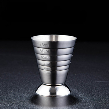 Κύπελλο κοκτέιλ 75ML από ανοξείδωτο χάλυβα Πολλαπλής κλίμακας Wine Measure Cocktail Jigger ποτήρια κοκτέιλ Shaker Measure Cup Bar Tools