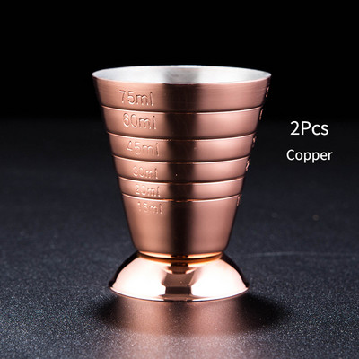 75 ml nerūdijančio plieno kokteilių matavimo puodelis Daugialypis vyno matavimo puodelis kokteilių maišytuvas kokteilių taurės plaktuvas matavimo puodelio baro įrankiai