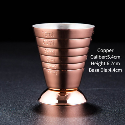 75 ml nerūdijančio plieno kokteilių matavimo puodelis Daugialypis vyno matavimo puodelis kokteilių maišytuvas kokteilių taurės plaktuvas matavimo puodelio baro įrankiai