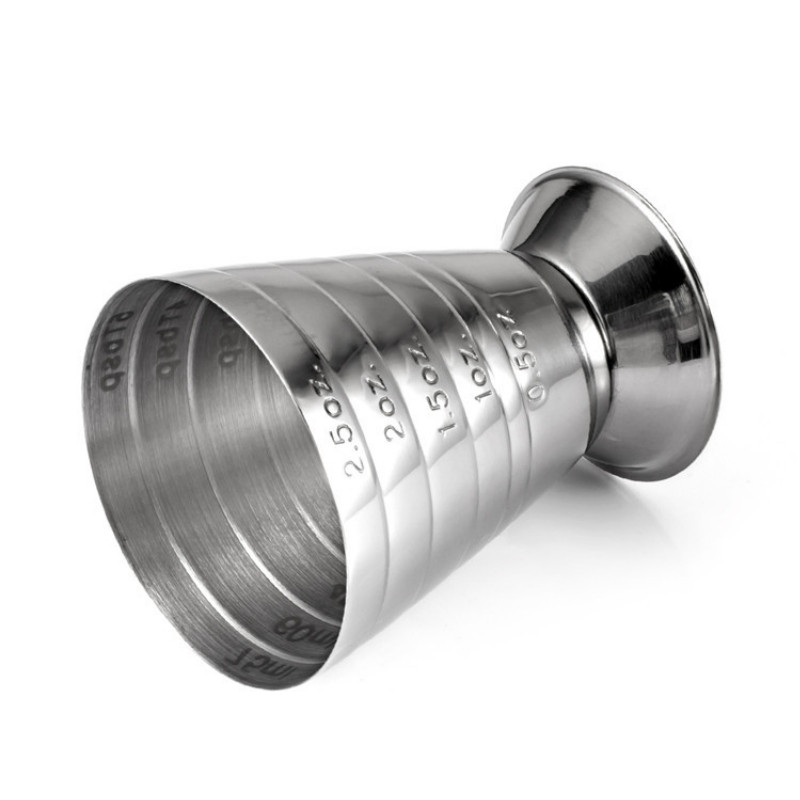 75 ml nerūdijančio plieno kokteilių matavimo puodelis Daugialypis vyno matavimo puodelis kokteilių maišytuvas kokteilių taurės plaktuvas matavimo puodelio baro įrankiai