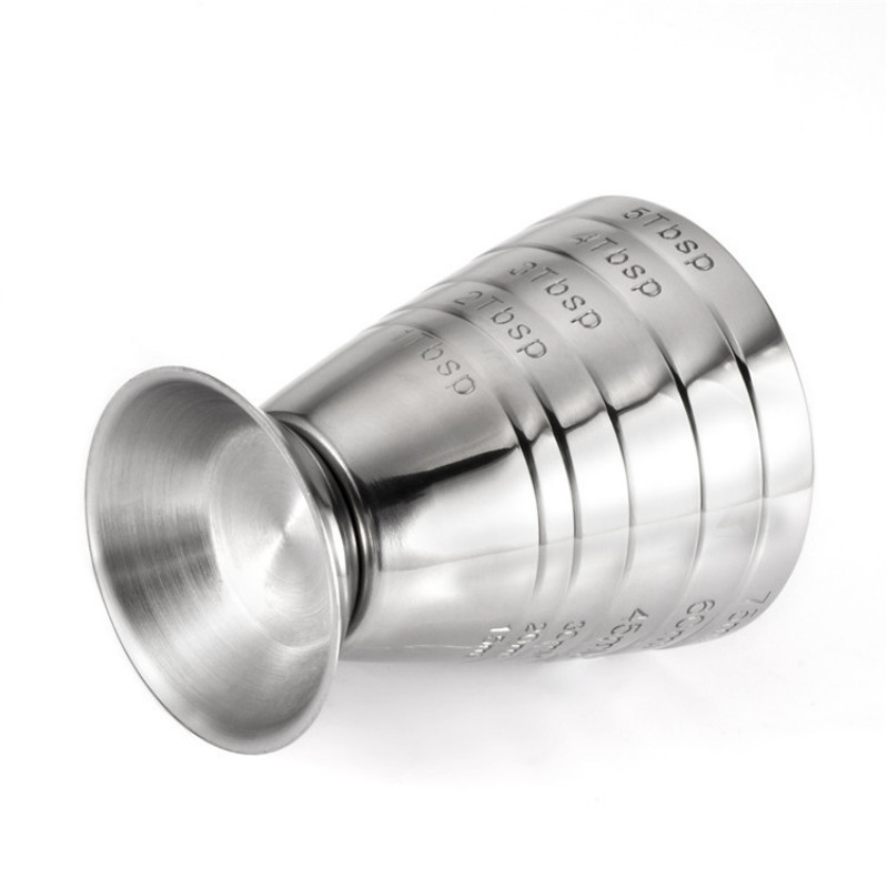 75 ml nerūdijančio plieno kokteilių matavimo puodelis Daugialypis vyno matavimo puodelis kokteilių maišytuvas kokteilių taurės plaktuvas matavimo puodelio baro įrankiai