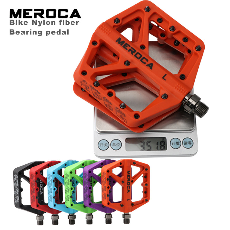 MEROCA nailoniniai pedalai, skirti dviračių neslystantiems sandarioms pėdų atramos patvarioms Mtb pedalams dviračių pėdų lenta, skirta BMX plento dviračių priedams