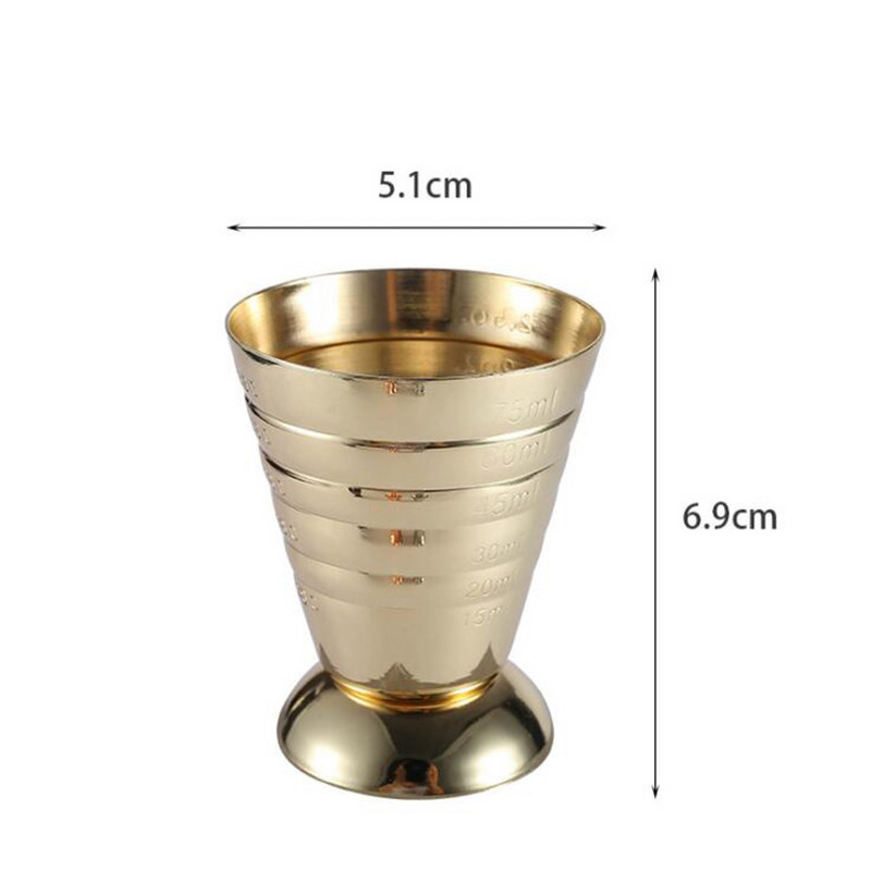 75 ml Measuring Shot Κύπελλο ουγγιάς Jigger Bar Measures Bartending Εργαλείο μίξερ ποτών για κοκτέιλ Κύπελλο ποτών Mojito Measure από ανοξείδωτο ατσάλι