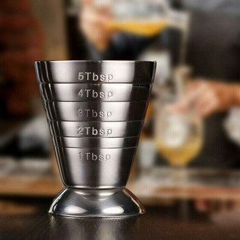 Cocktail Cup Bar Measuring Cup 304 Stainless Steel Glass Ounce Measure Jigger Kitchen Bartender Bar Tools 2,5oz 75ml Barware