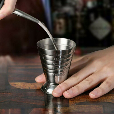 Cupa de cocktail Bar ceașcă de măsurare 304 din oțel inoxidabil sticlă uncii de măsură Jigger Bucătărie Barman Bar Instrumente 2,5 oz 75 ml Articole de bar