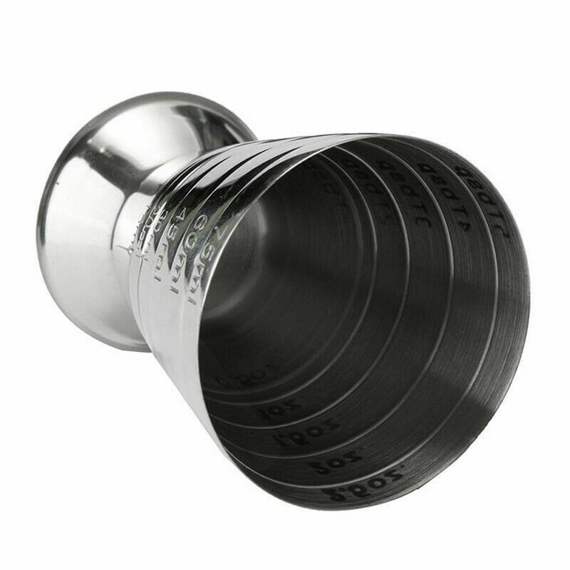 Kokteilių puodelio baro matavimo puodelis 304 nerūdijančio plieno stiklo uncijos matavimo prietaisas virtuvės barmeno baro įrankiai 2,5 uncijos 75 ml Barware