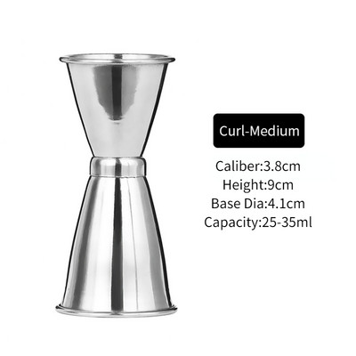 10/20 15/30 20/40 ml Curl Cocktail Jigger 304 roostevabast terasest Dual Shot Spirit mõõtetops Tööriistad Baaritarvikud