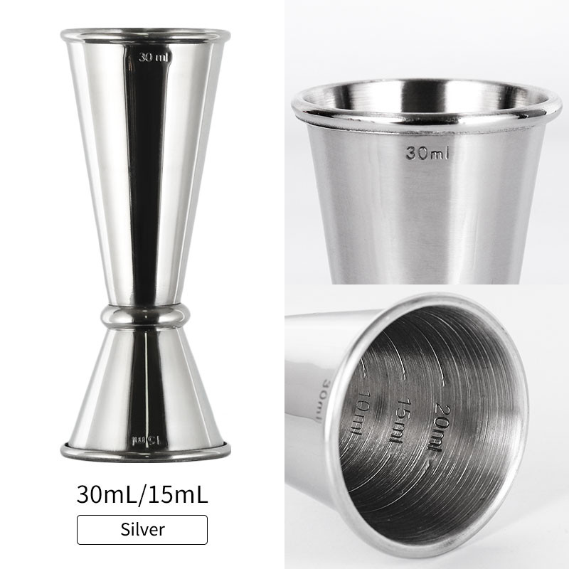 10/20 15/30 20/40 ml Curl Cocktail Jigger 304 roostevabast terasest Dual Shot Spirit mõõtetops Tööriistad Baaritarvikud