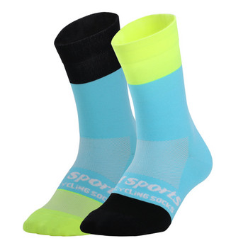 DH SPORTS Нови чорапи за колоездене Мъже Жени Професионален дишащ чорап за велосипед Personality Bicycle Racing Running Compression Sock