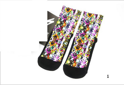 Ανδρικές Γυναικείες χτενισμένες βαμβακερές κάλτσες ποδηλασίας με μοτίβο εκτύπωσης αναπνεύσιμο ποδήλατο ποδήλατο MTB αθλητικές κάλτσες μπάσκετ για τρέξιμο