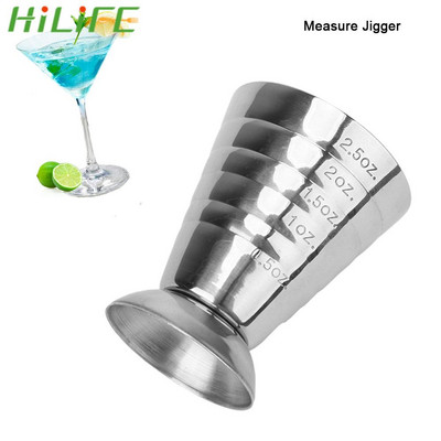 HILIFE Bar Accesorii pentru băuturi mixte Instrumente pentru cocktail Gadget-uri Bar din oțel inoxidabil Shaker pentru cocktail Jigger Cupă de măsurare 75ML