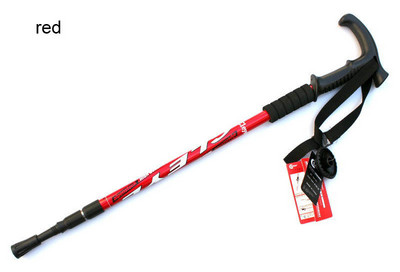 UUS 2023 Outdoor Color alumiiniumsulamist T-käepidemega, värviga matkakepp kolmekepi matkatarbed jalutuskepi kivid