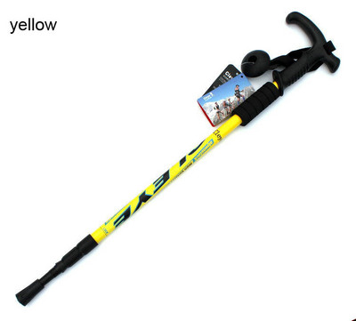 UUS 2023 Outdoor Color alumiiniumsulamist T-käepidemega, värviga matkakepp kolmekepi matkatarbed jalutuskepi kivid