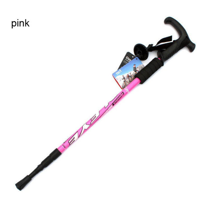 UUS 2023 Outdoor Color alumiiniumsulamist T-käepidemega, värviga matkakepp kolmekepi matkatarbed jalutuskepi kivid