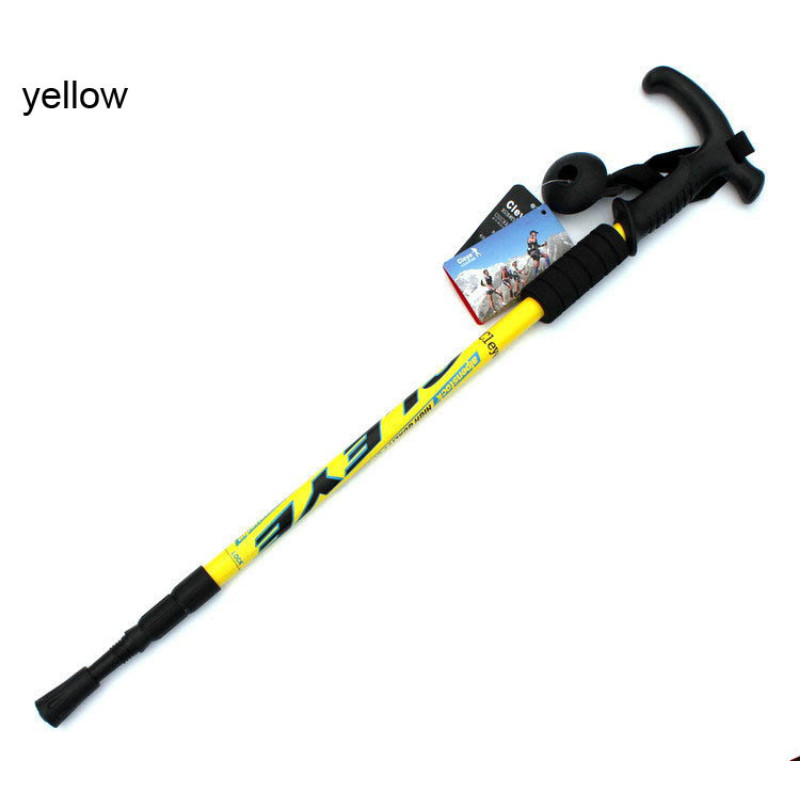 UUS 2023 Outdoor Color alumiiniumsulamist T-käepidemega, värviga matkakepp kolmekepi matkatarbed jalutuskepi kivid