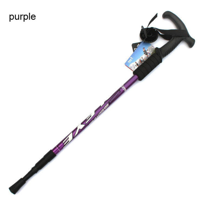 UUS 2023 Outdoor Color alumiiniumsulamist T-käepidemega, värviga matkakepp kolmekepi matkatarbed jalutuskepi kivid