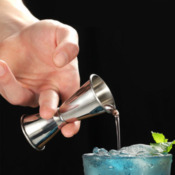 Шейкър за коктейли от неръждаема стомана Мерителна чаша Dual Shot Drink Spirit Measure Jigger Кухненски приспособления 15/30 ml или 25/50 ml