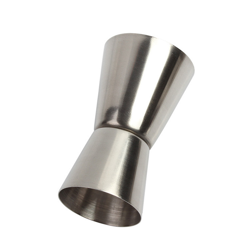 Nerūdijančio plieno kokteilių plaktuvo matavimo puodelis Dviejų šovinių gėrimų spiritinis matuoklis virtuvės prietaisai 15/30 ml arba 25/50 ml