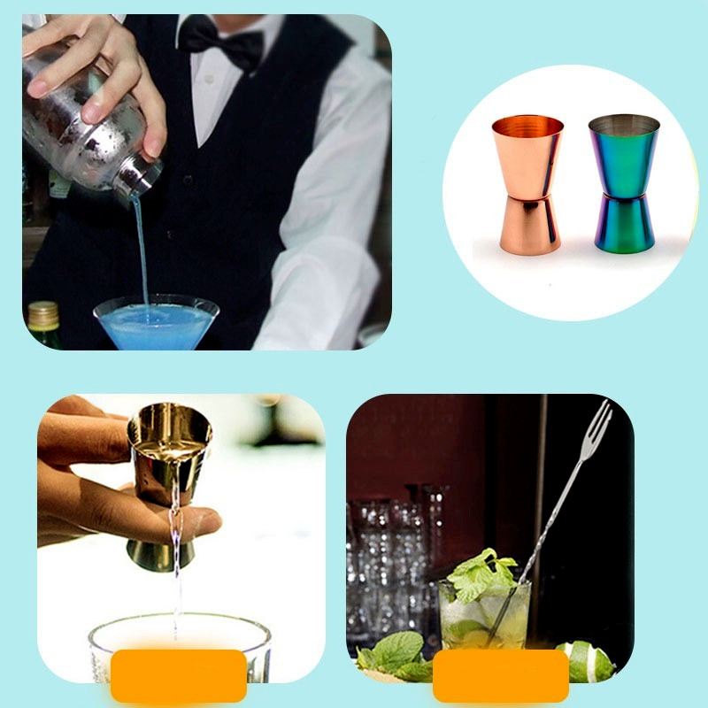 15ml-30ml Cocktail Bar Jigger Ανοξείδωτο ατσάλι Jigger Ιαπωνικής σχεδίασης Double Spirit Measuring Cup Bar Αξεσουάρ Home Bar