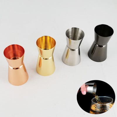 Pahar de masurare 4 culori 15-30ml 25-50ml Argintiu Negru Rose Aur Doublu Jigger Cocktail Bautura Shaker de vin Accesorii pentru bar din inox