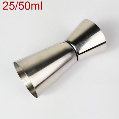 4 spalvų matavimo puodelis 15-30 ml 25-50 ml sidabro juodo rožinio aukso Double Jigger kokteilių gėrimų vyno plaktuvas Nerūdijančio plieno baro priedai