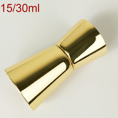 4 spalvų matavimo puodelis 15-30 ml 25-50 ml sidabro juodo rožinio aukso Double Jigger kokteilių gėrimų vyno plaktuvas Nerūdijančio plieno baro priedai
