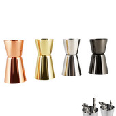 Black Rose Gold Sidabrinis matavimo puodelis 15-30 ml 25-50 ml Sidabrinis Black Rose Gold Double Jigger kokteilių gėrimų vyno plaktuvas
