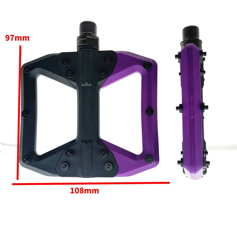 Nauji dviejų atspalvių dviračio pedalai itin lengvi nailoniniai dviračio pedalai 3 guoliai kalnų dviračio pedalas Neslystantis MTB pedalo dviračio dalies priedas