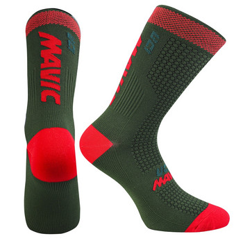 Качествени професионални чорапи Високи MTB Колоездене Мъжки Дамски чорапи Спортни чорапи за шосейни велосипеди Високи чорапи за бягане до коляното