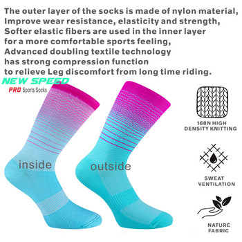 Ποιοτικές επαγγελματικές κάλτσες High MTB Cycling Ανδρικές Γυναικείες Κάλτσες Αθλητικές Κάλτσες ποδηλάτου δρόμου Κάλτσες για τρέξιμο ψηλά στο γόνατο