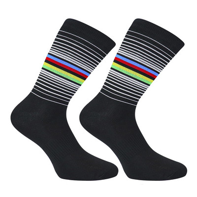 Kvaliteetsed Professionaalsed Sokid Kõrged MTB Jalgrattasõidusokid Meeste Naiste Sokid Sport Maanteeratta Sokid Põlvekõrgusel jooksusokid