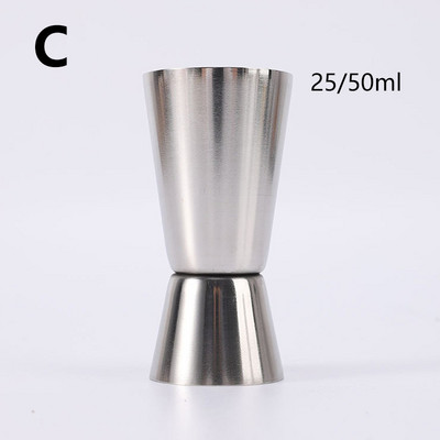 Dvigubo puodelio matavimo puodelis Aukštos kokybės nerūdijančio plieno barmenų kokteilių plaktuvas Matavimo puodelis virtuvės gėrimų baras Mišrūs įrankiai