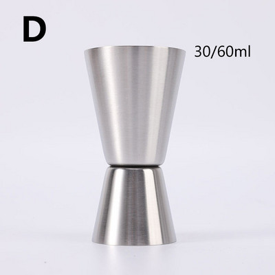 Dvigubo puodelio matavimo puodelis Aukštos kokybės nerūdijančio plieno barmenų kokteilių plaktuvas Matavimo puodelis virtuvės gėrimų baras Mišrūs įrankiai