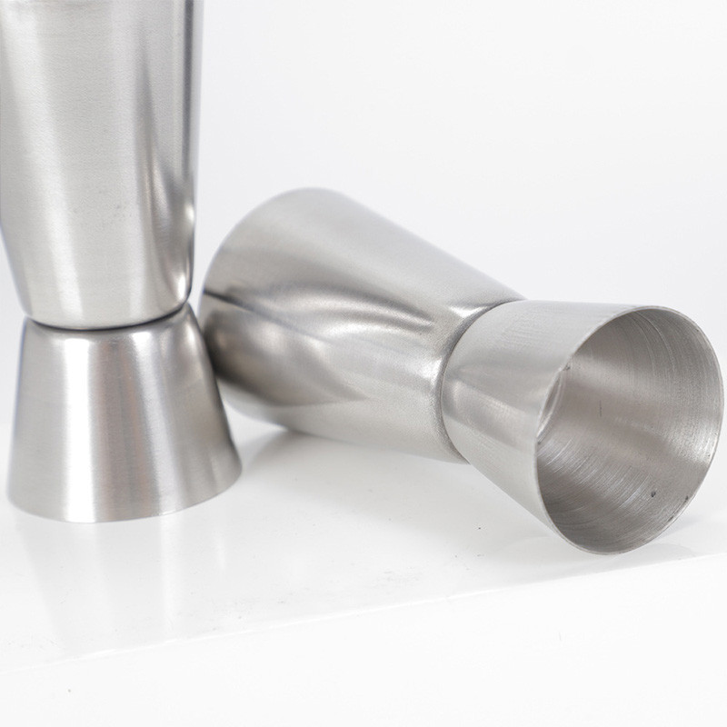 Dvigubo puodelio matavimo puodelis Aukštos kokybės nerūdijančio plieno barmenų kokteilių plaktuvas Matavimo puodelis virtuvės gėrimų baras Mišrūs įrankiai