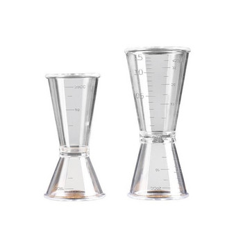 Double Clear Jigger Ounce Cup Πλαστική ρητίνη Milk Tea Coffee Mixing Oz Scale Measuring Cup Home Bar Εφαρμόζεται