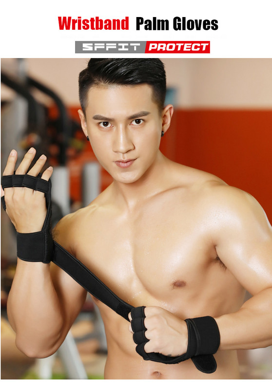 1 paari jõutõstmistreening Naised Mehed Fitness Sport Kehaehitus Võimlemiskäepidemed Jõusaal Käte peopesa kaitsvad kindad