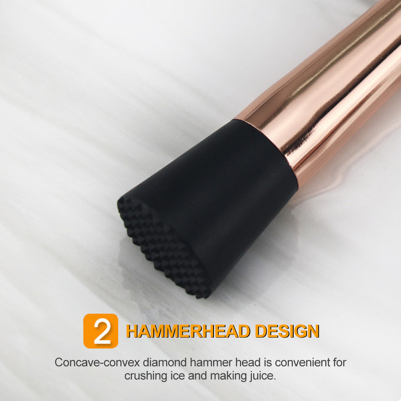 Roostevabast terasest segamispulgad baarisegisti, pika käepidemega isetegemine, jook Mojito kokteil, jääpuuviljapurusti riistvara baari tööriistad