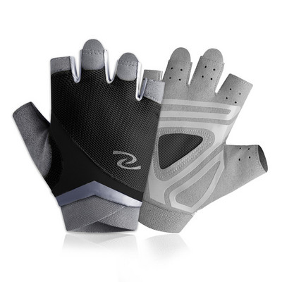 Professionaalsed jõusaali Hantlid Kindad Poolsõrmega Fitness Libisemisvastane Käepide Naiste Meeste Hingavad Jalgrattasõidu Sõrmusteta kindad