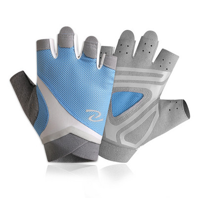 Professionaalsed jõusaali Hantlid Kindad Poolsõrmega Fitness Libisemisvastane Käepide Naiste Meeste Hingavad Jalgrattasõidu Sõrmusteta kindad