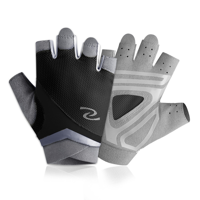 Professionaalsed jõusaali Hantlid Kindad Poolsõrmega Fitness Libisemisvastane Käepide Naiste Meeste Hingavad Jalgrattasõidu Sõrmusteta kindad