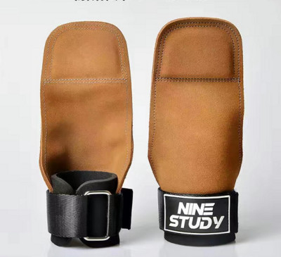 Karvės odos odinės gimnastikos pirštinės Prisitraukimai Kėlimas Gimnastika Crossfit Neslystantis diržas Apvyniojimai Palaiko delnus Apsauginiai įklotai Atsitiktinė spalva