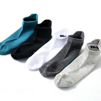5 чифта памучни къси мъжки чорапи Висококачествени дишащи мрежести глезени Ежедневни спортни меки летни дамски ниски чорапи за мъже